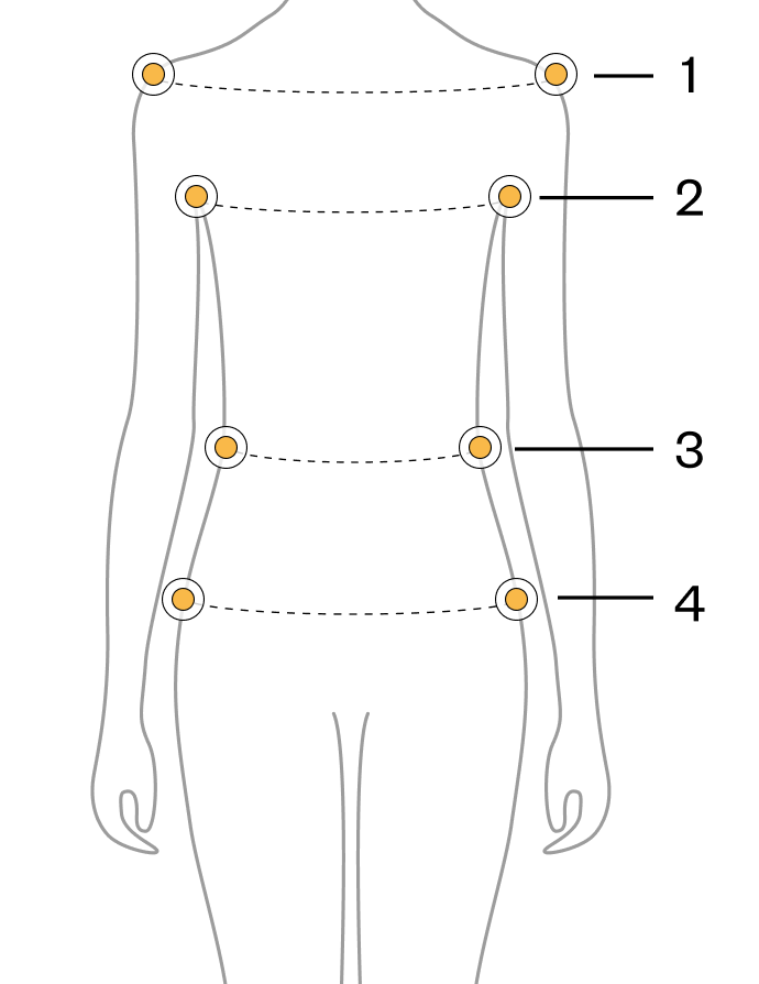 Guide des mesures – Prêt‑à‑porter Femme Haut du Corps